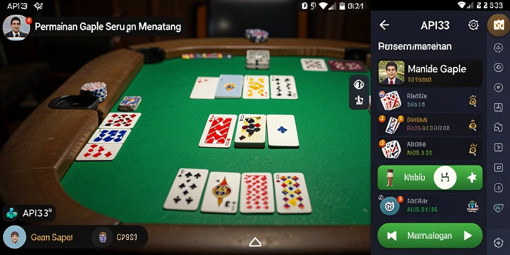 Tampilan gameplay API33 yang seru dan interaktif dalam bermain Gaple.