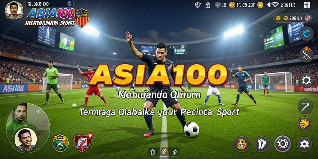 Screenshot gameplay ASIA100 dengan aksi olahraga mendebarkan.