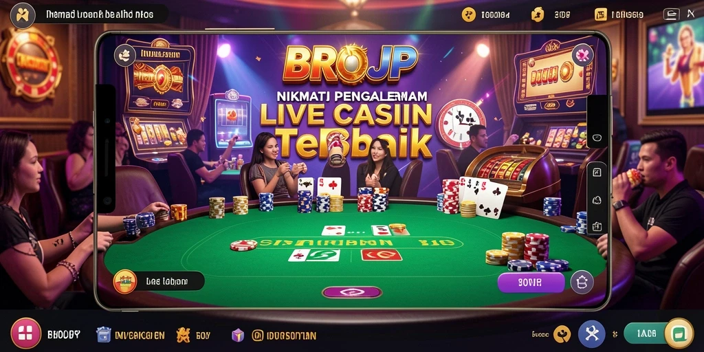 Gameplay Live Casino dengan dealer profesional dan suasana kasino nyata.
