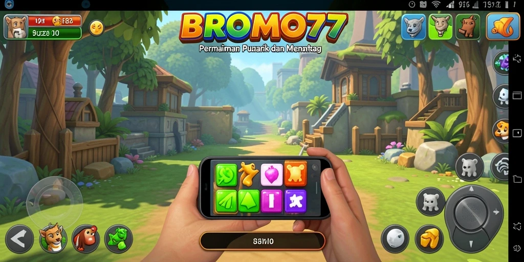 Tangkapan layar dari gameplay puzzle BROMO77 yang menantang.