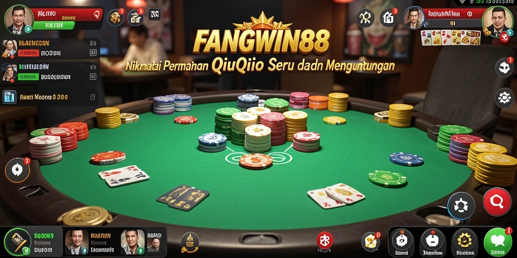 Screenshot gameplay FANGWIN88 yang menunjukkan suasana seru QiuQiu.