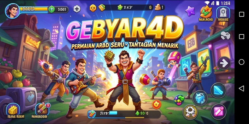 Screenshot menampilkan gameplay seru di GEBYAR4D.