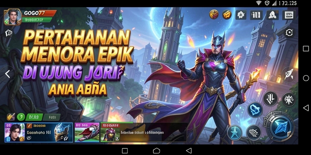 Tampilan menakjubkan dari gameplay Tower Defense di GOGO77.