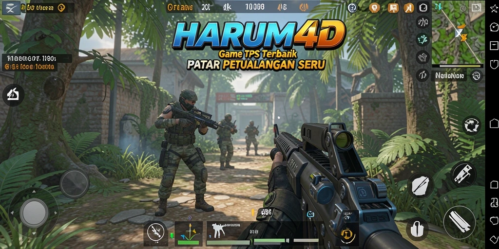 Screenshot dari gameplay HARUM4D yang penuh aksi TPS.