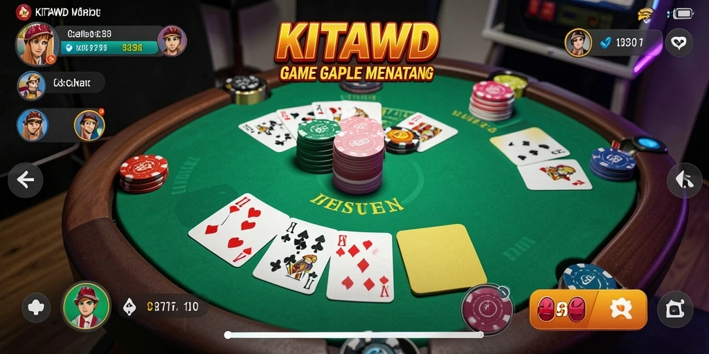 Tampilan gameplay seru dalam permainan Gaple KITAWD.