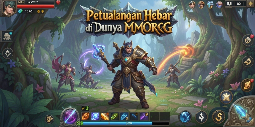 Screenshot gameplay MINTOTO yang menampilkan pertarungan seru di dunia MMORPG.