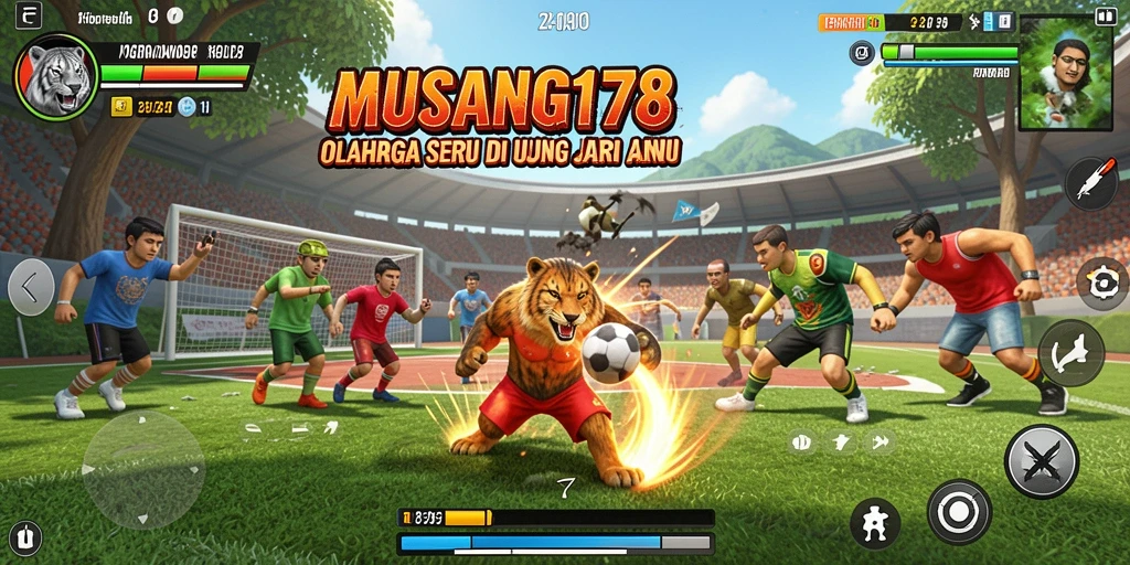Tampilan gameplay seru dari MUSANG178 yang penuh tantangan olahraga.