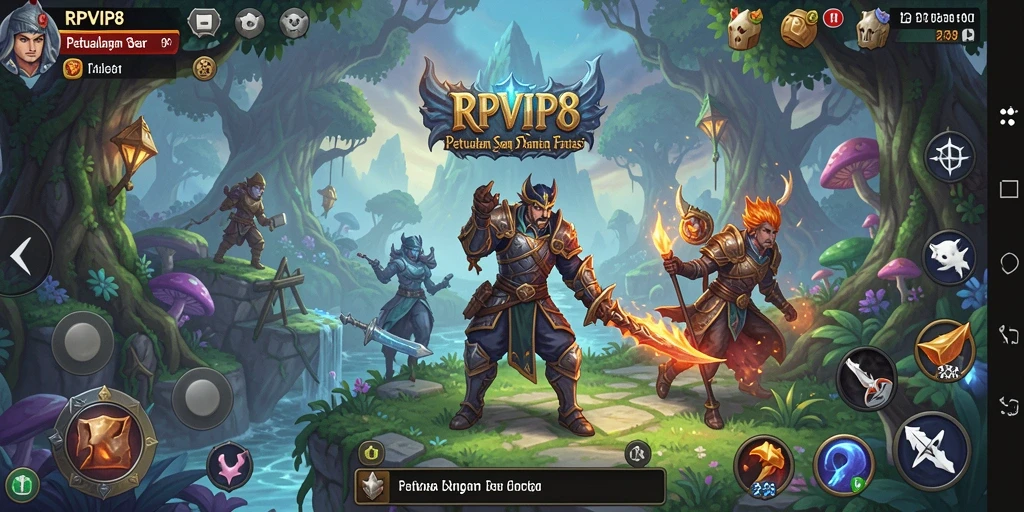 Screenshot utama RPVIP8 yang menunjukkan aksi gameplay seru dalam petualangan.