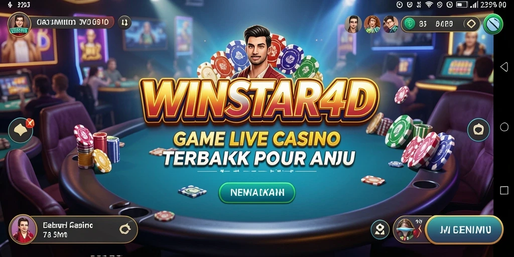 Tampilan gameplay Live Casino yang mengasyikkan di WINSTAR4D.
