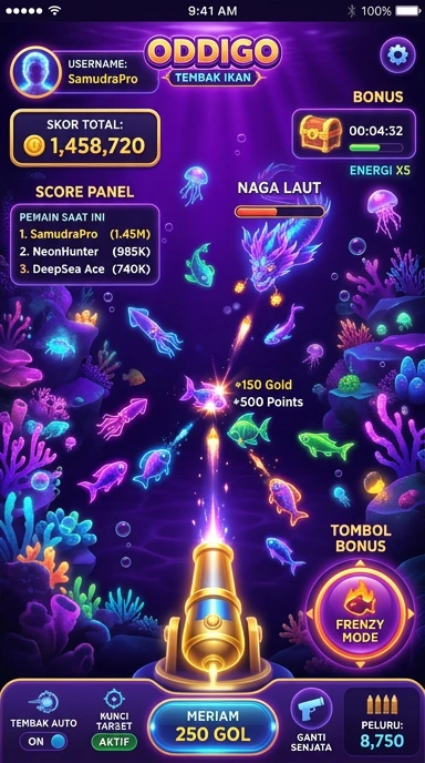Tampilan utama aplikasi oddigo yang informatif dan menarik.